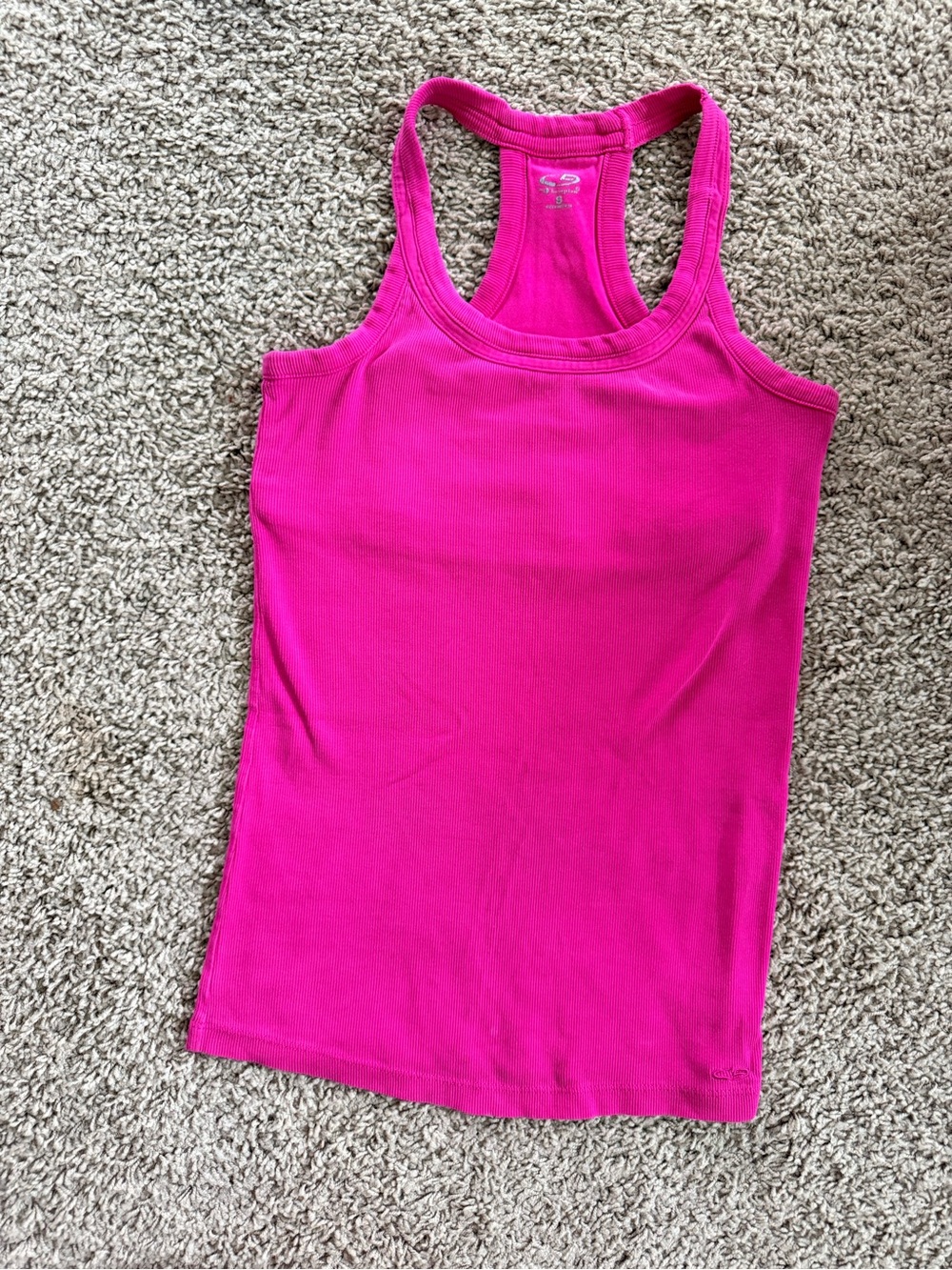 Champion Women's Hot Pink Ribbed Racerback Tank